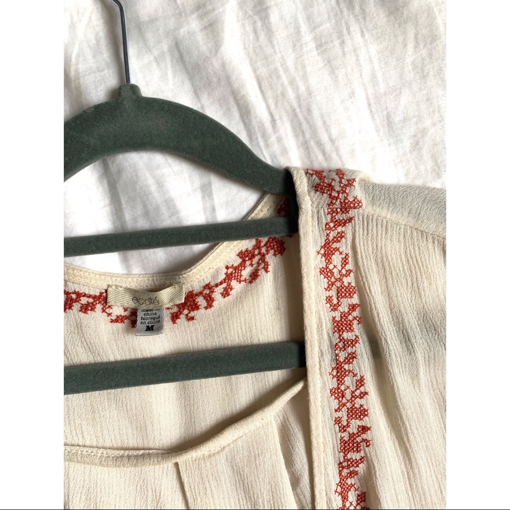 Urban Outfitters Ecote Embroidered Surplice Top - Picture 5 of 6